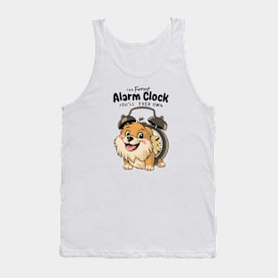 Funny Dog Alarm Clock Cartoon Tank Top